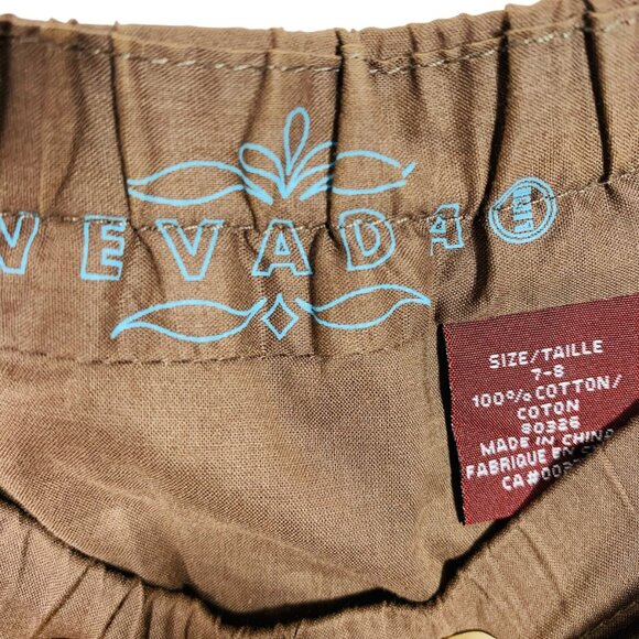 BOHO flared embraided chocolate brown skirt size 8 NAVADA - Picture 13 of 13